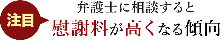 弁護士に相談すると慰謝料が高くなる傾向